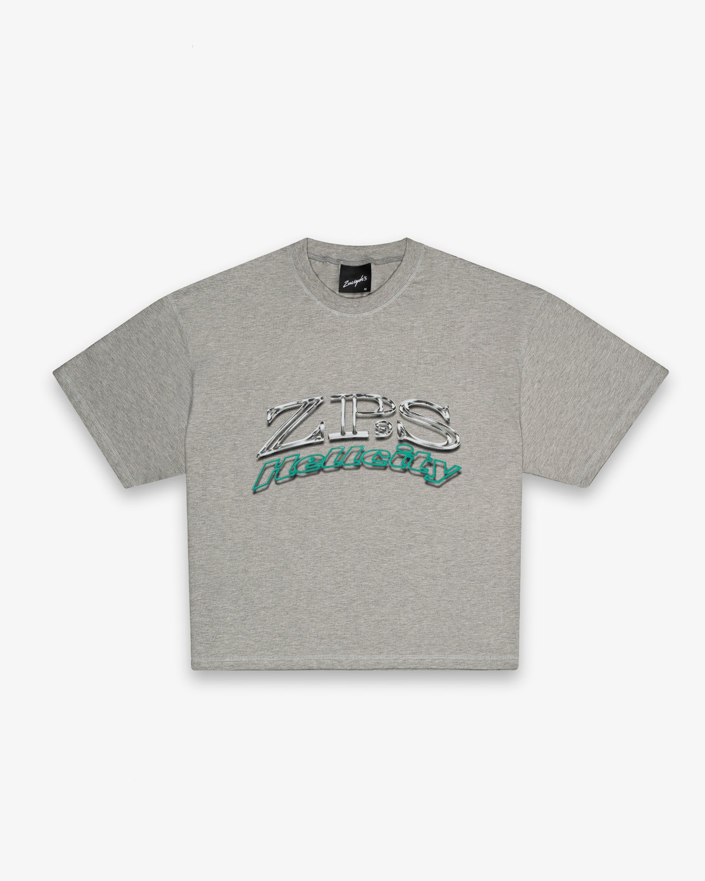 CROPPED T-SHIRT - GREY