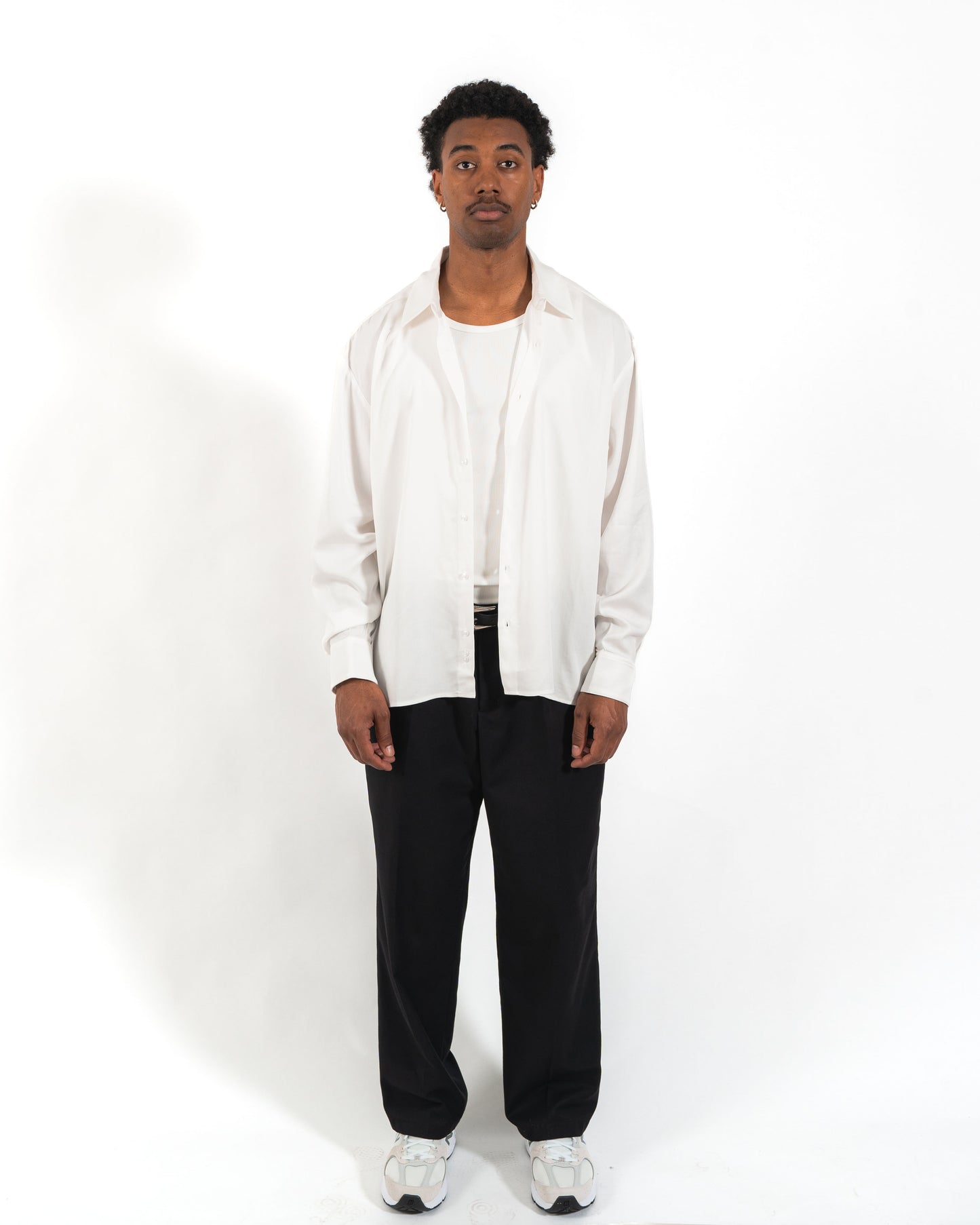 DRAPE SHIRT - WHITE