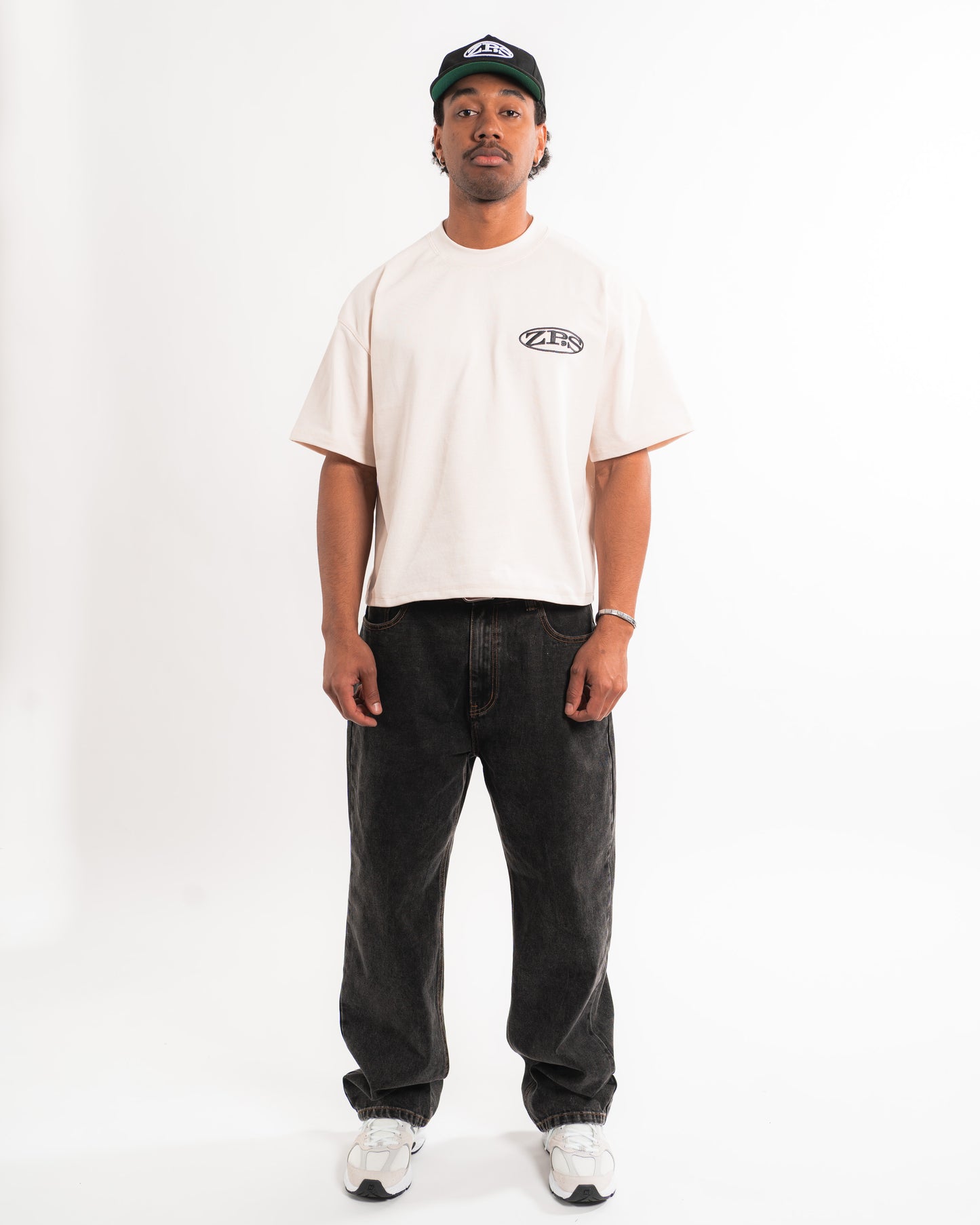 CROPPED ZP'S T-SHIRT - VINTAGE WHITE