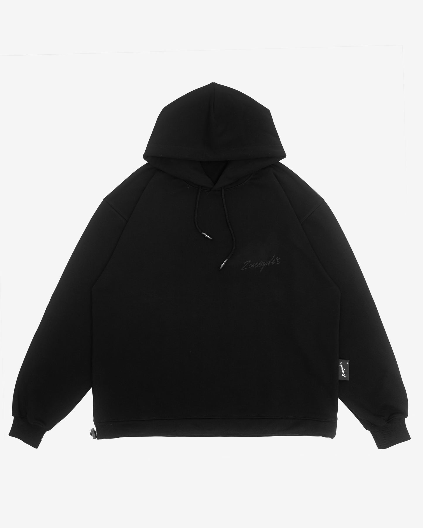 EMBROIDERED HOODIE - BLACK