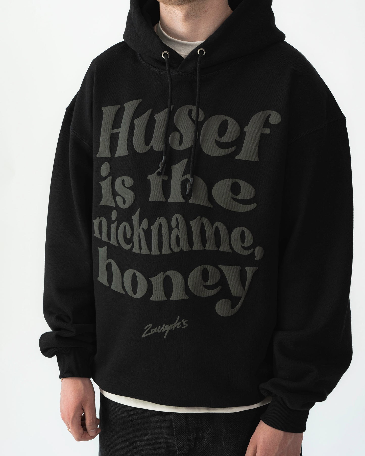 ”HUSEF IS THE NICKNAME” HOODIE - BLACK