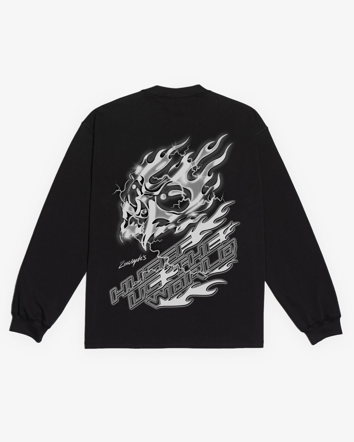 MECHELL FLAME MASK LONGSLEEVE - VINTAGE BLACK