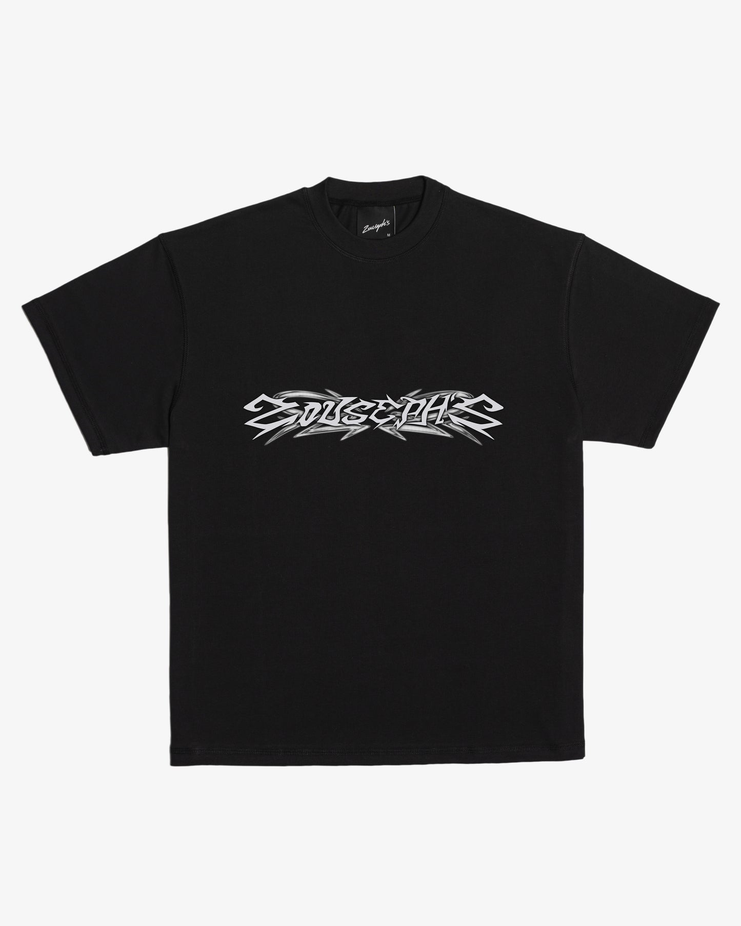 MECHELL FLAME SKULL T-SHIRT - VINTAGE BLACK