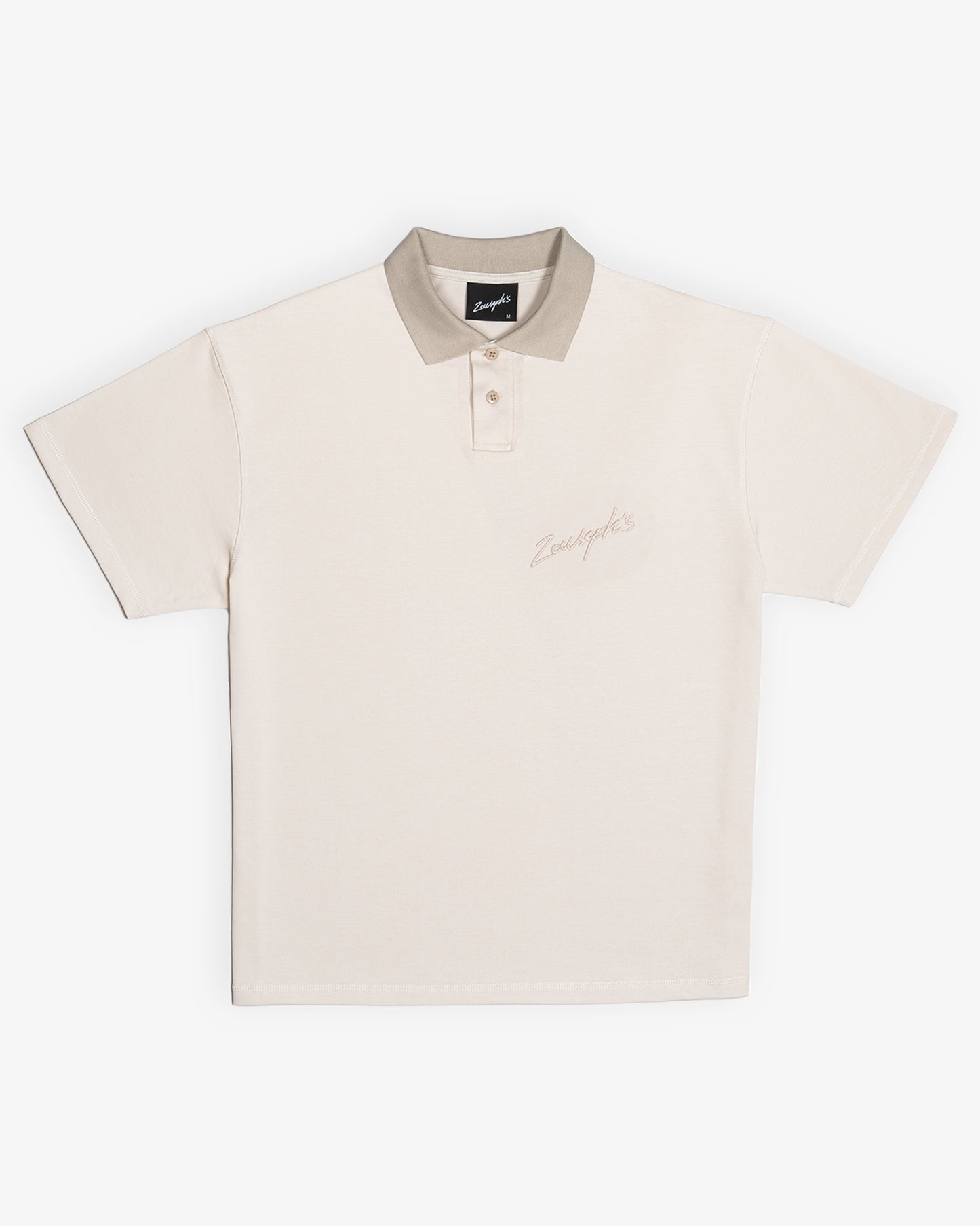 EMBROIDERED POLO - VINTAGE WHITE
