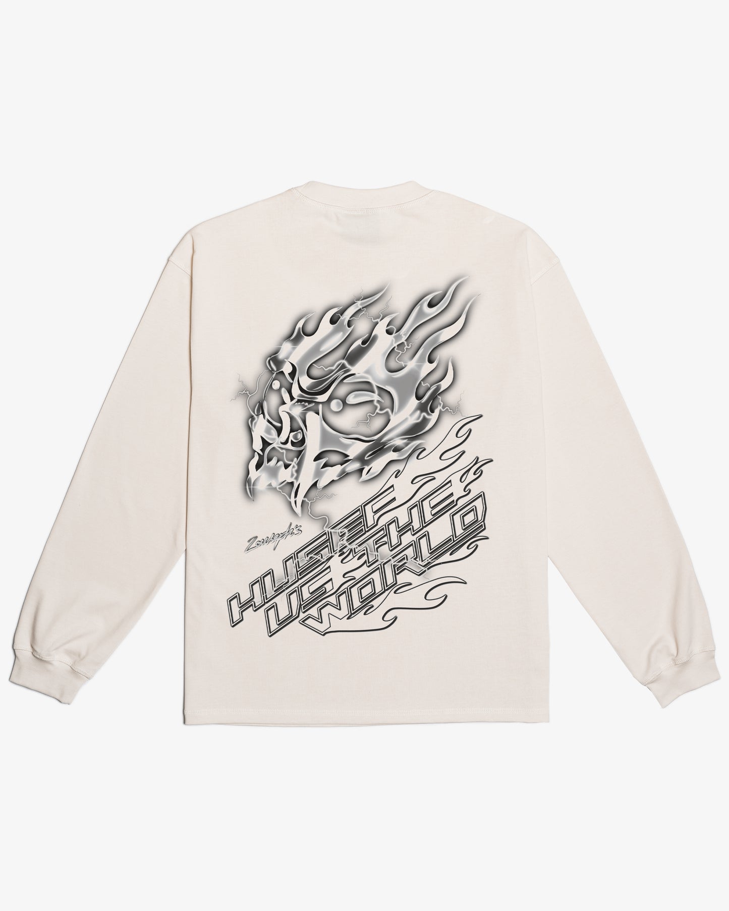 MECHELL FLAME MASK LONGSLEEVE - VINTAGE WHITE