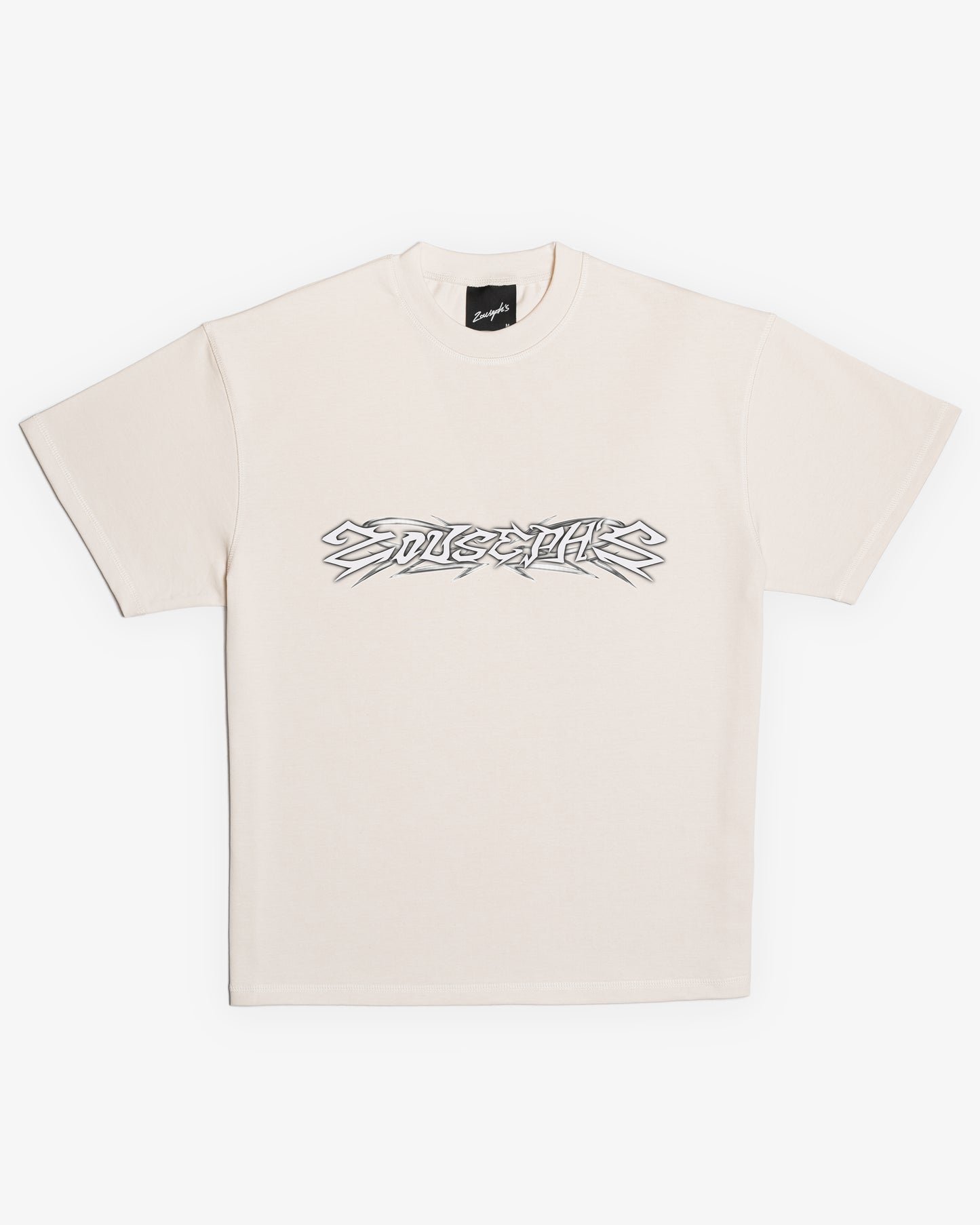 MECHELL FLAME SKULL T-SHIRT - VINTAGE WHITE