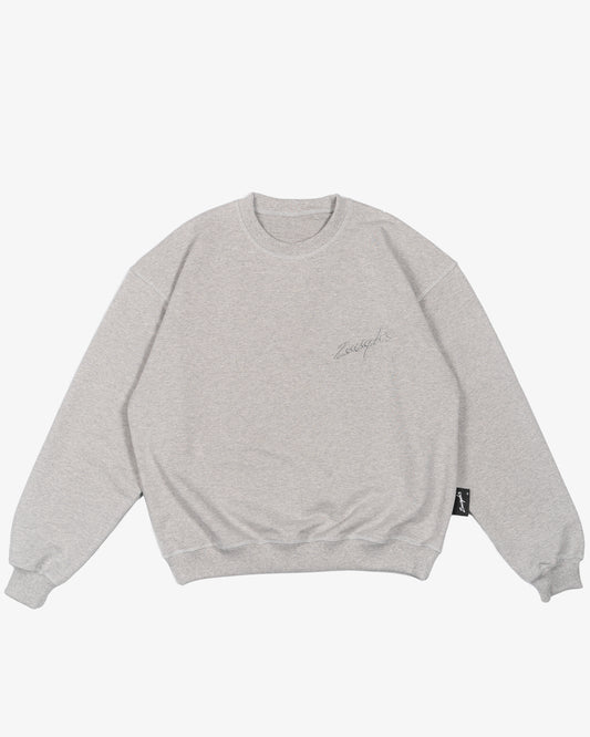EMBROIDERED SWEATER - GREY