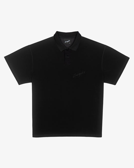 EMBROIDERED POLO - VINTAGE BLACK